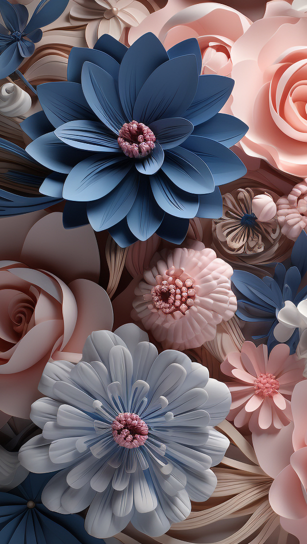 Grafika kolorowych rozwiniętych kwiatów