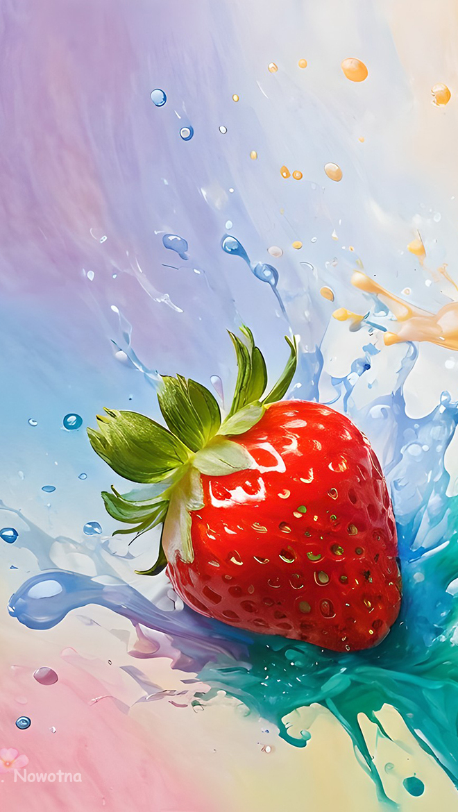Grafika z truskawką