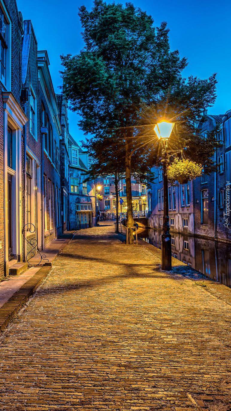 Holenderska uliczka nocą