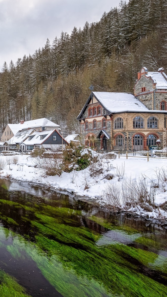 Hotel Bodeblick nad rzeką Bode