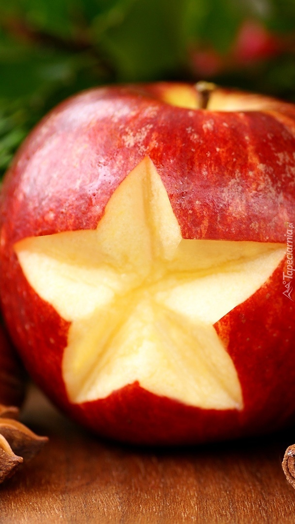 Jabłko z wyciętą gwiazdą