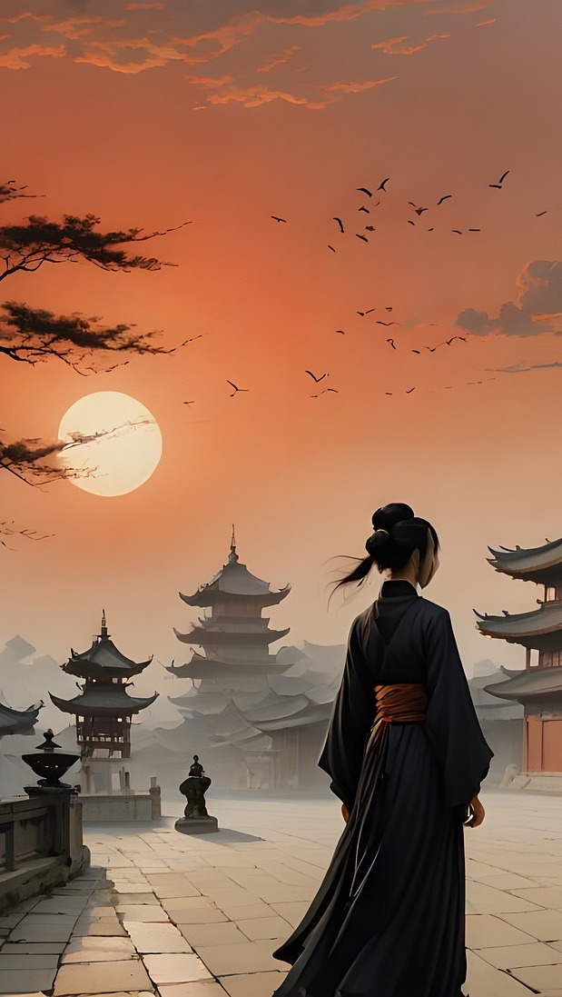 Japonka w kimono na ulicy