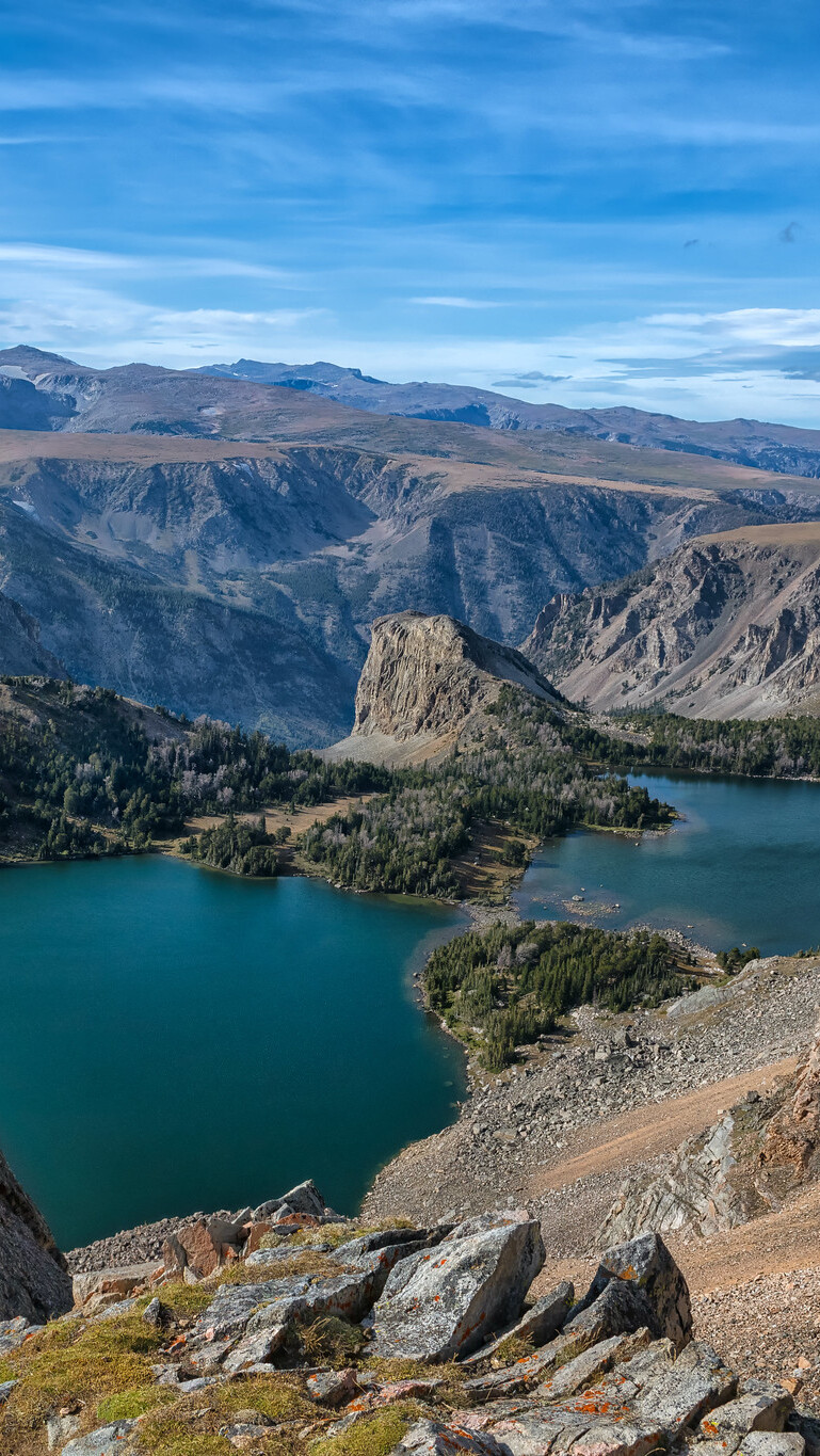 Jeziora Twin Lakes i Góry Kaskadowe