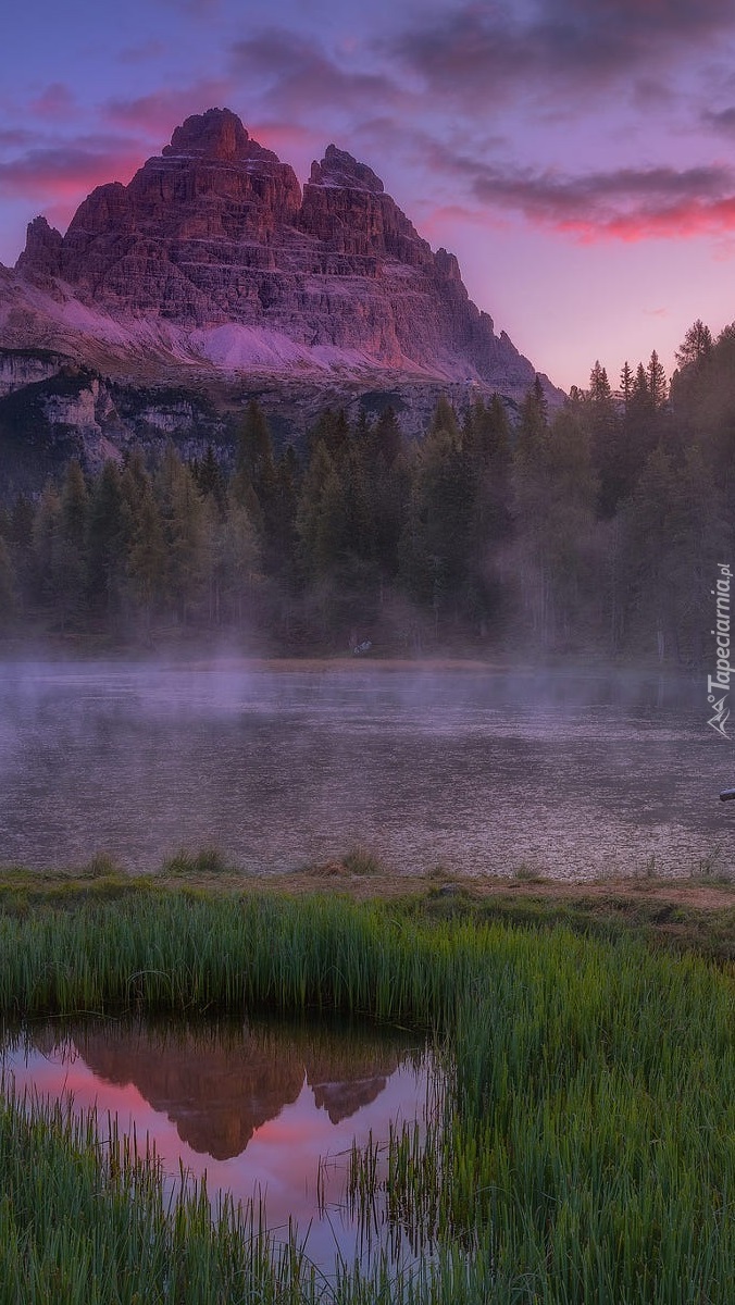 Jezioro Antorno Lake i masyw Tre Cime di Lavaredo