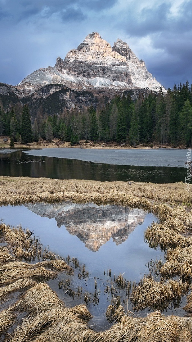 Jezioro Antorno Lake w Dolomitach