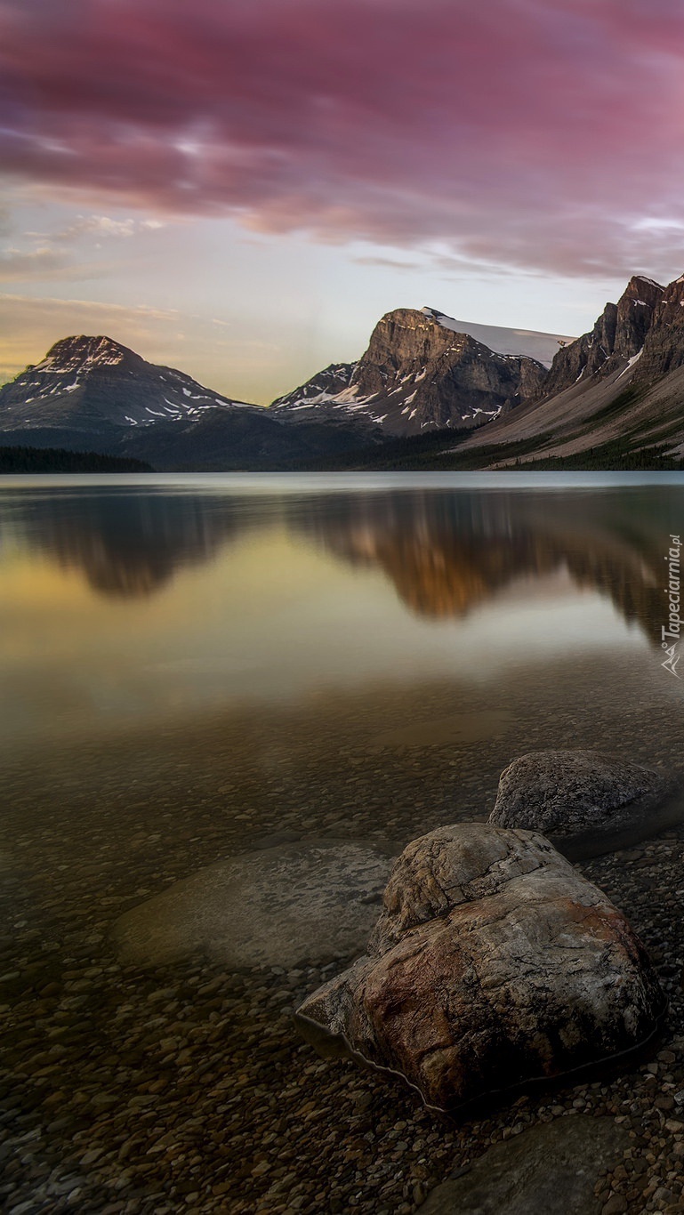 Jezioro Bow Lake w Parku Narodowym Banff