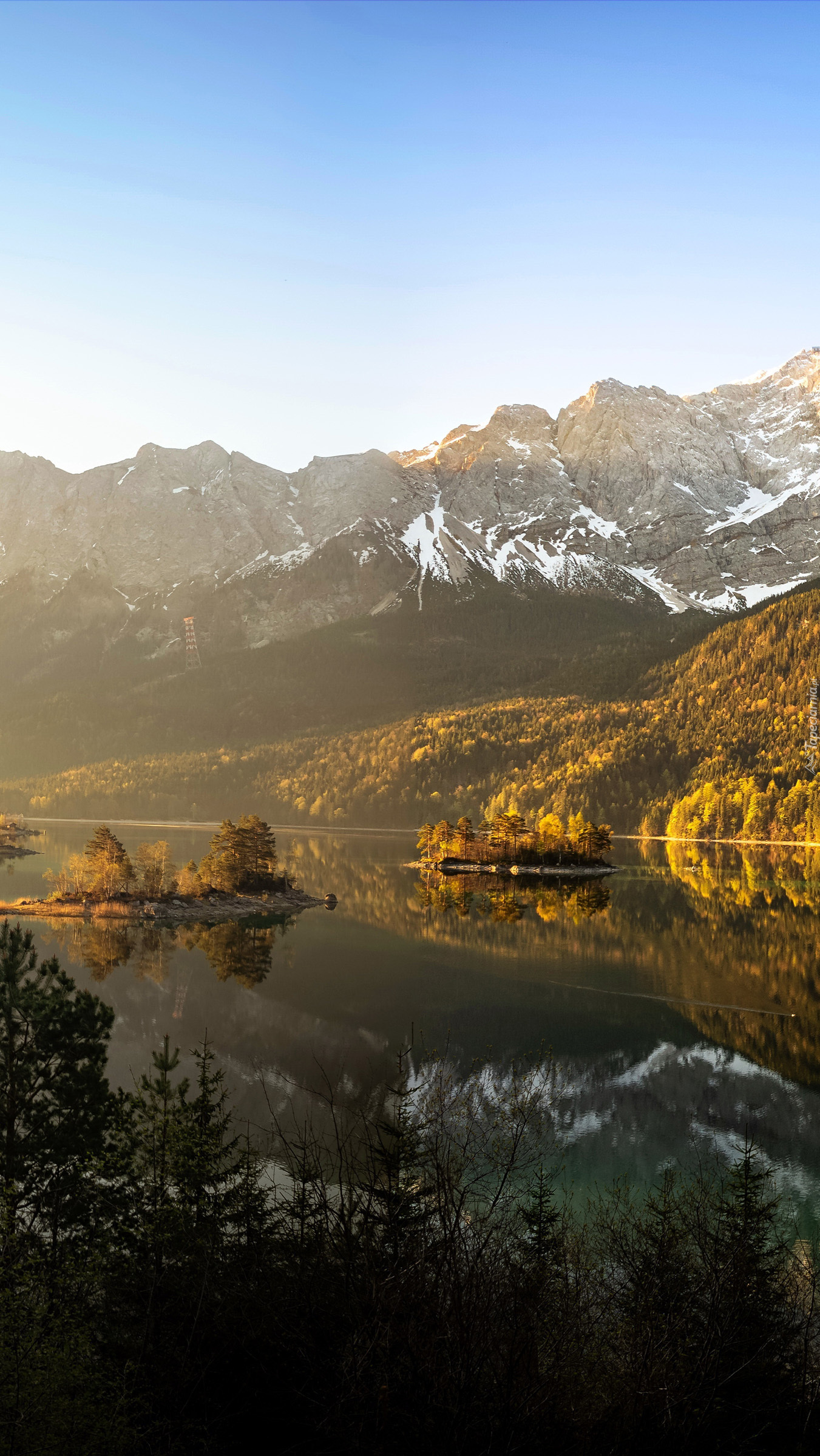 Jezioro Eibsee w Niemczech