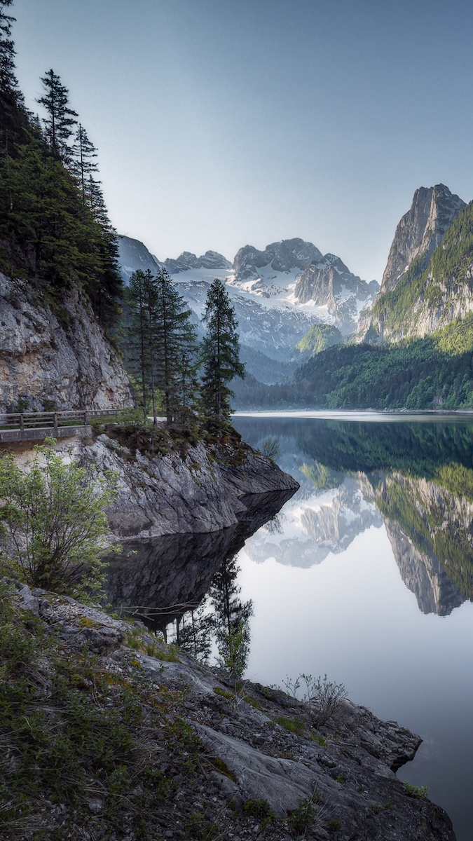 Jezioro Gosausee i góry Dachstein w Austrii