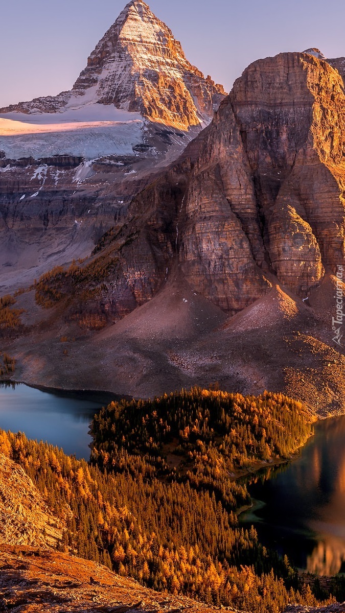Jezioro i góra Mount Assiniboine