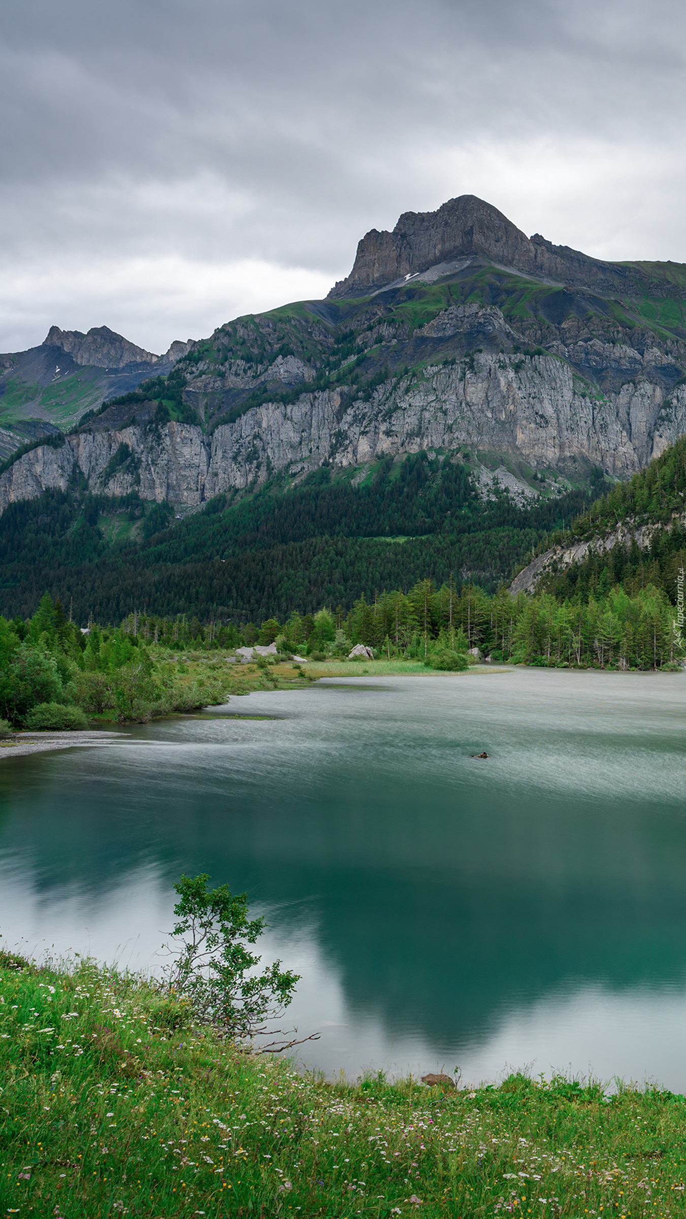 Jezioro Lac de Derborence w Szwajcarii