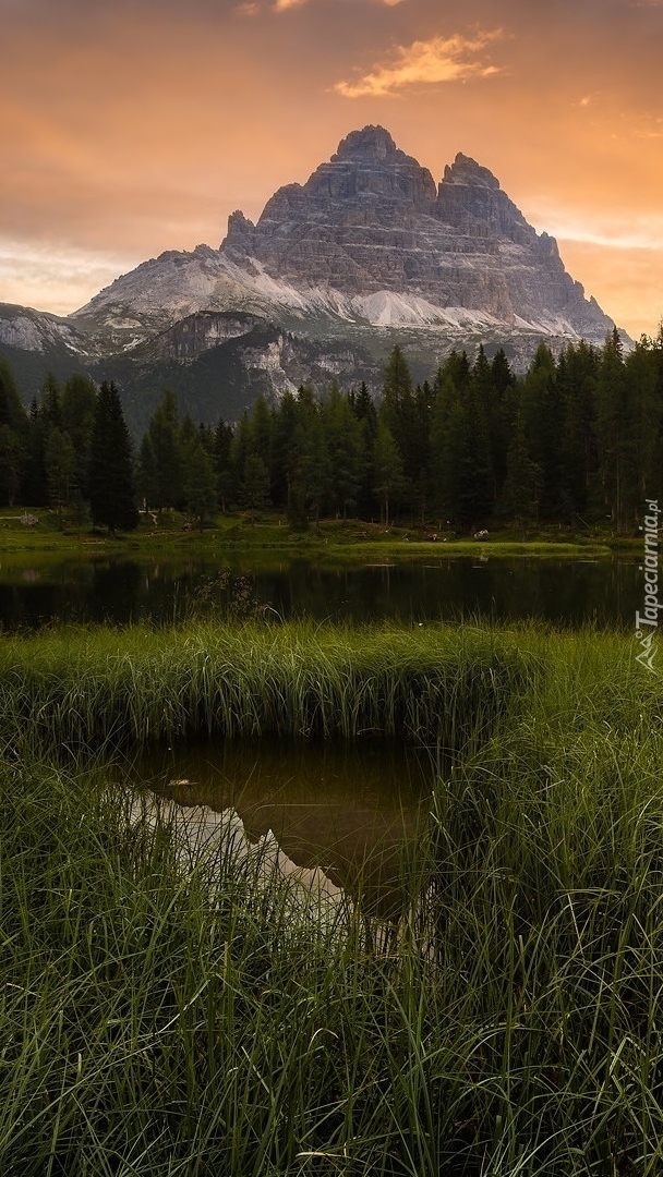 Jezioro Lago di Antorno w Dolomitach