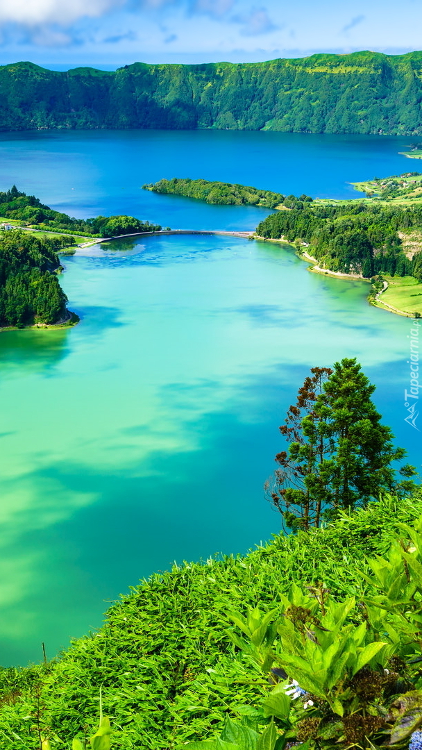 Jezioro Lagoa do Fogo w Portugalii