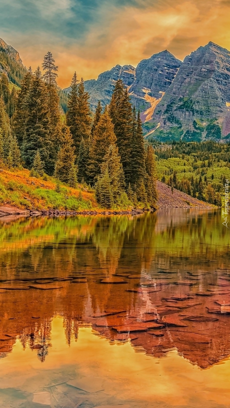 Jezioro Maroon Lake w Kolorado