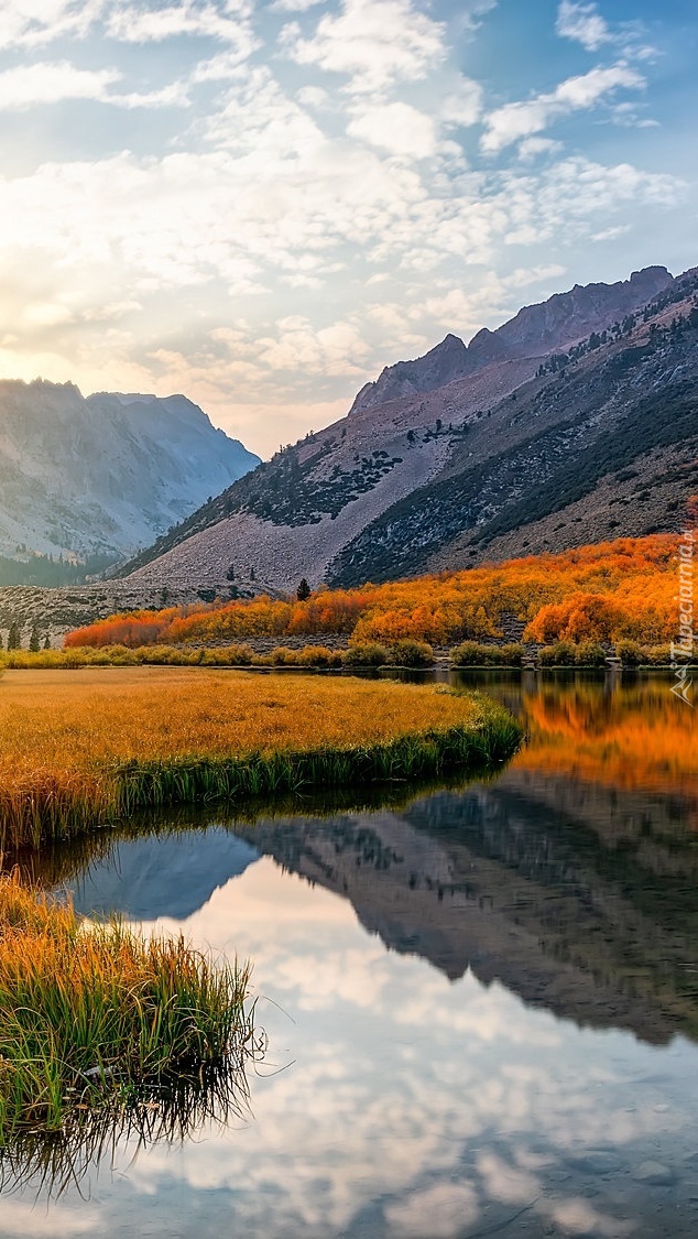 Jezioro North Lake i góry Sierra Nevada