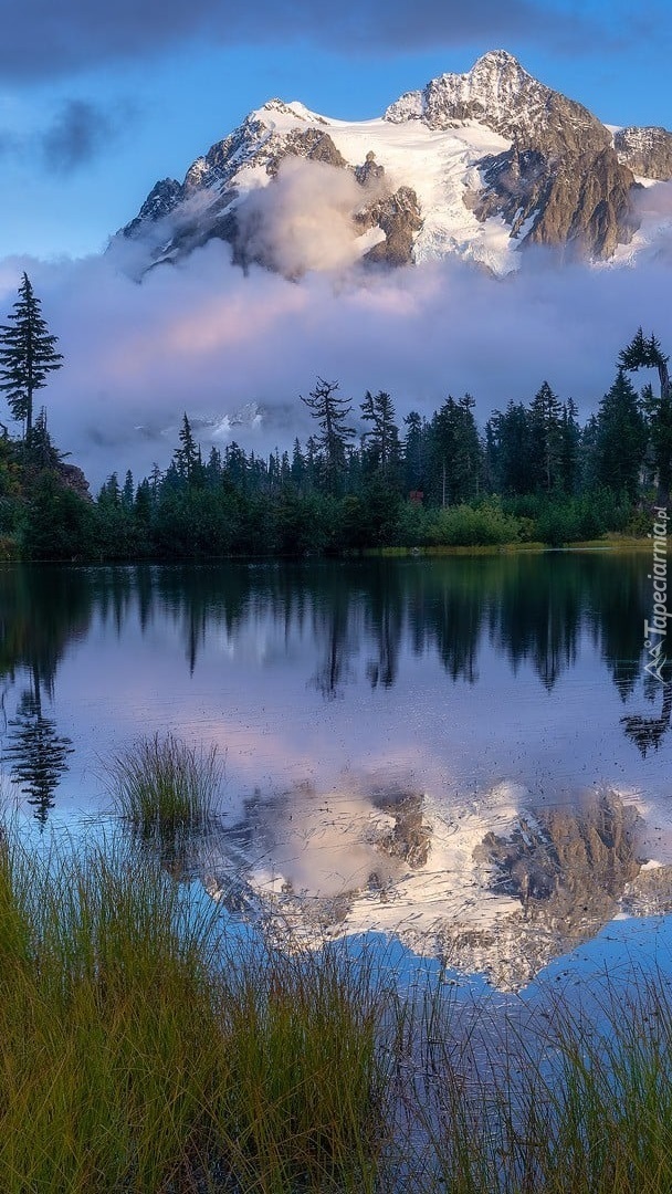 Jezioro Picture Lake w górach Mount Baker