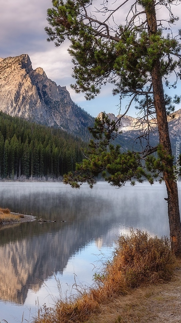 Jezioro Stanley Lake i góry Sawtooth Range