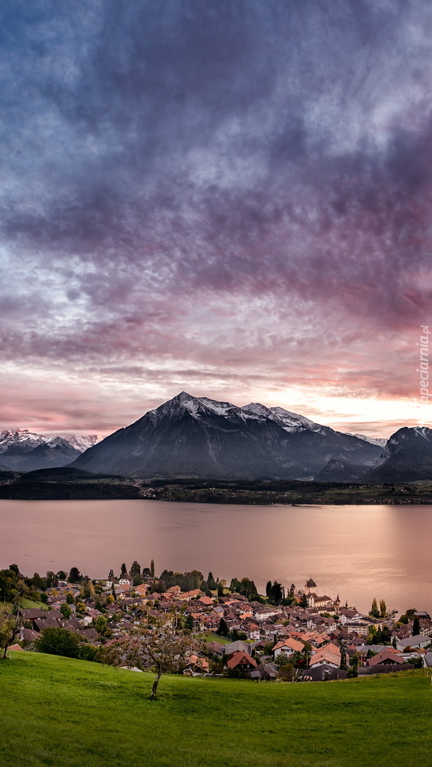 Jezioro Thunersee w Alpach Berneńskich