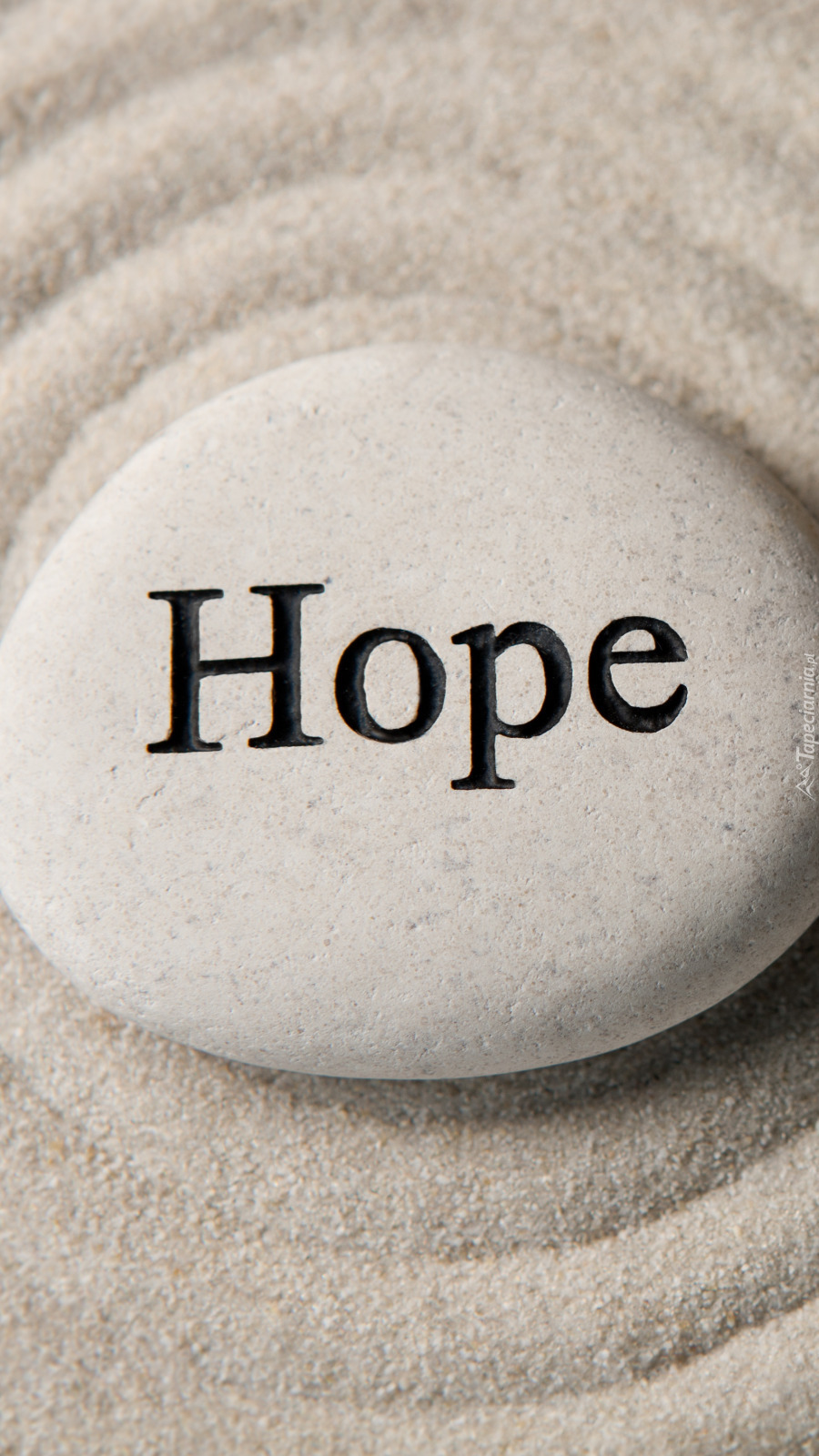 Kamień z napisem Hope