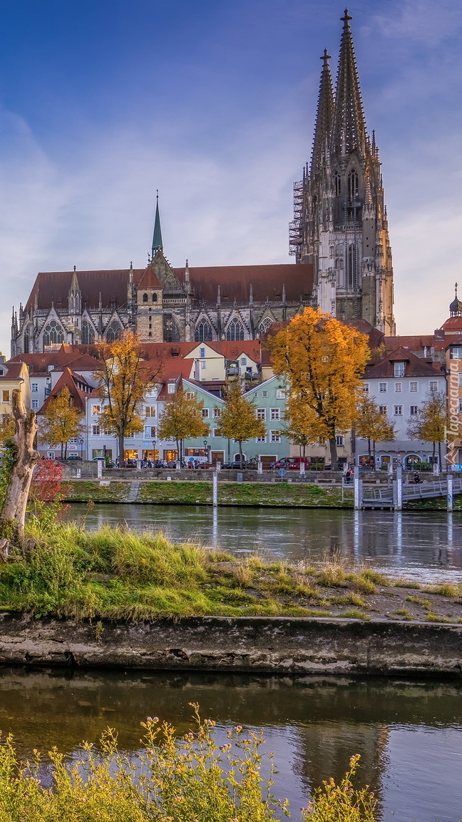 Katedra w Regensburgu nad rzeką Regen