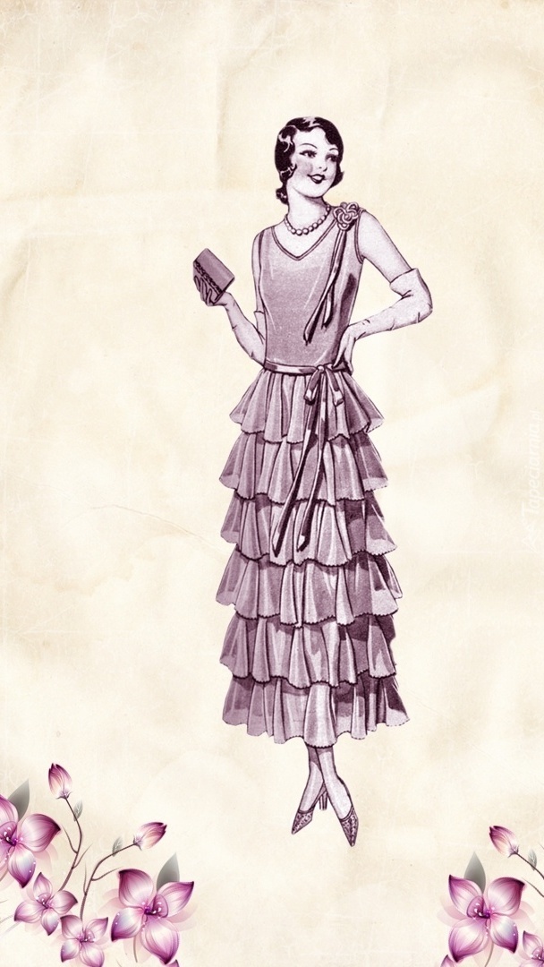 Kobieta w sukni retro