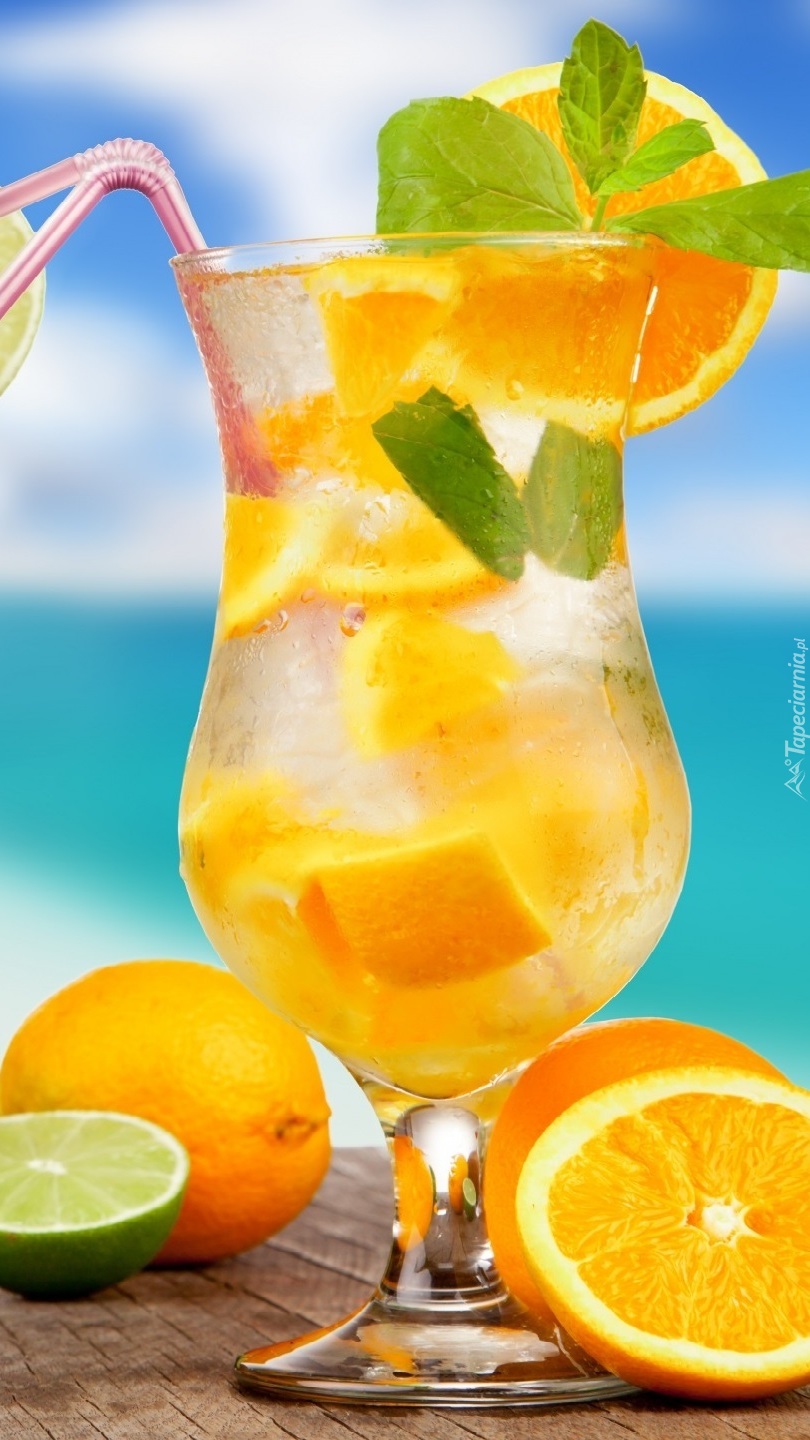 Koktajl pomarańczowy i limonka