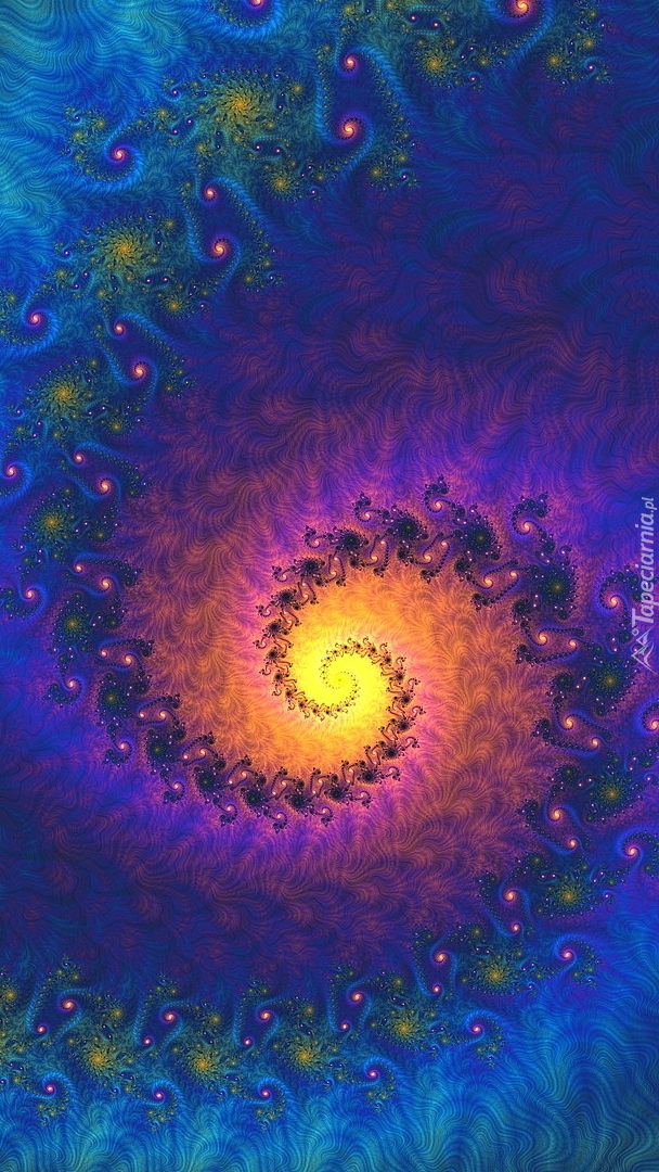 Kolorowa spirala w grafice fraktal
