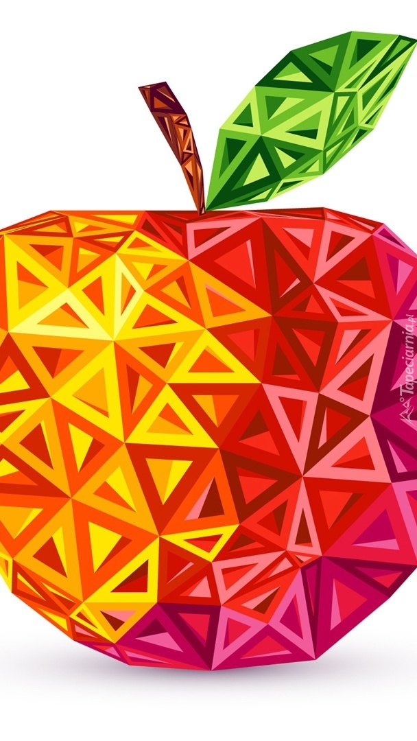 Kolorowe Apple w 3D