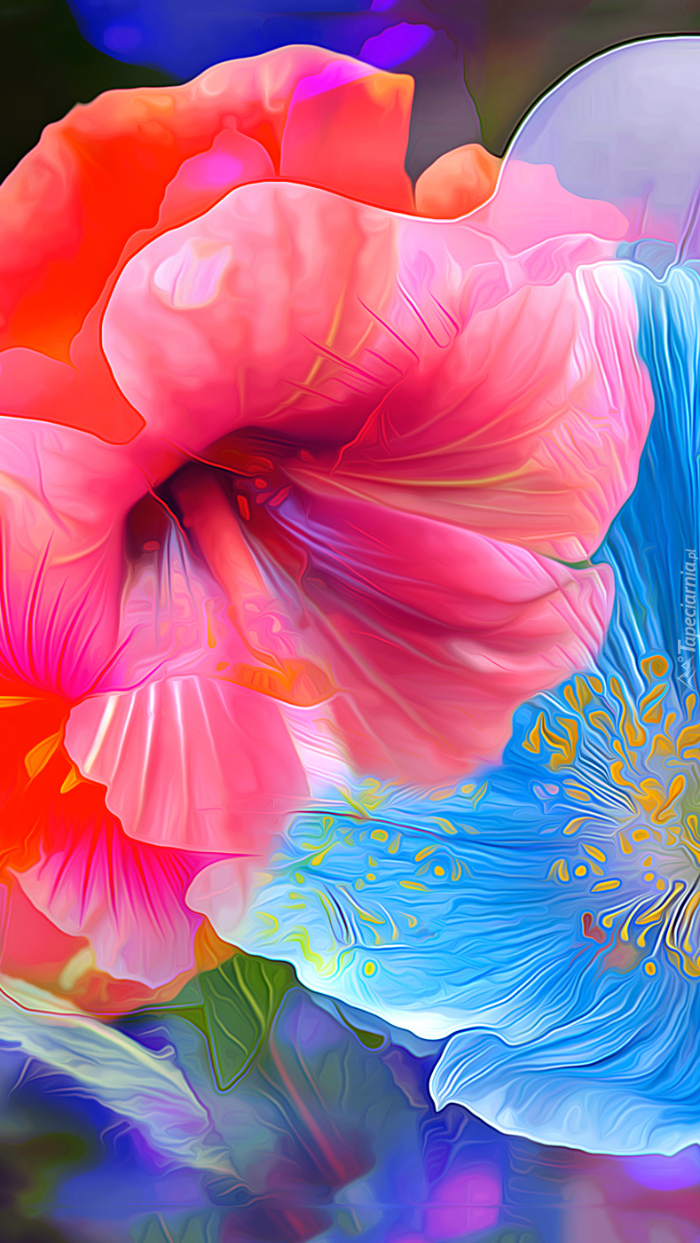 Kolorowe graficzne kwiaty