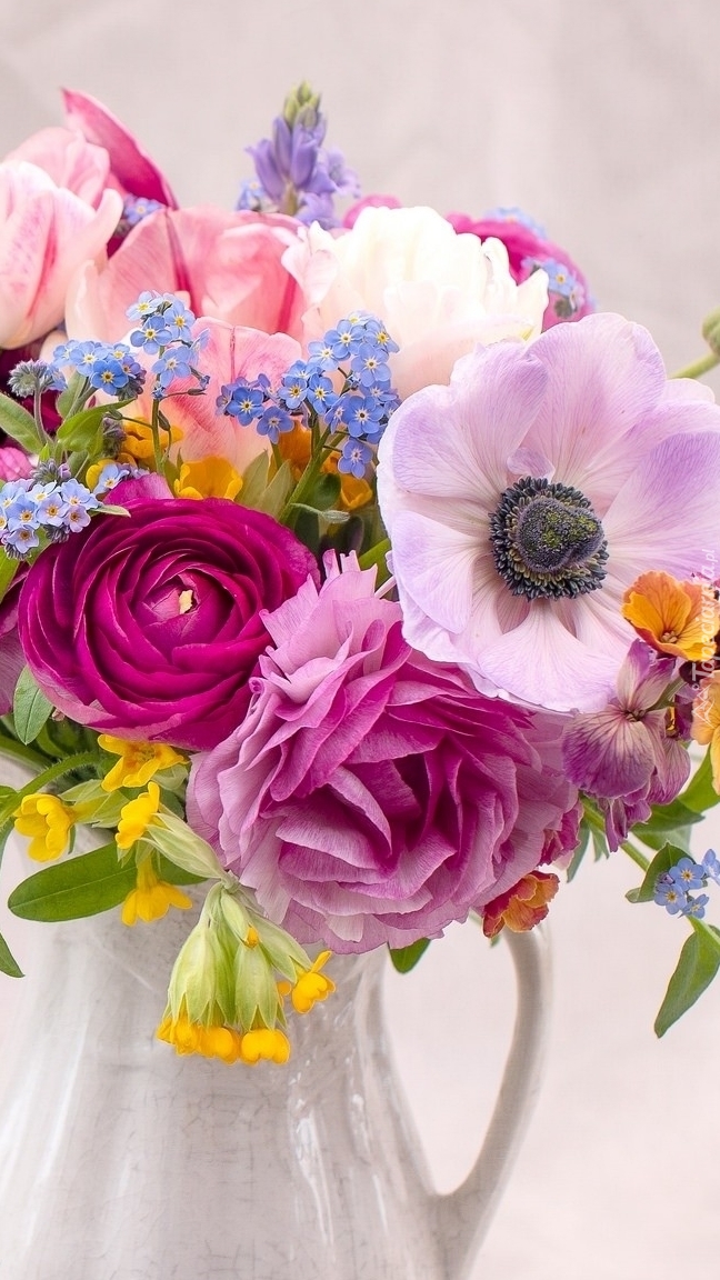 Kolorowy bukiet kwiatów