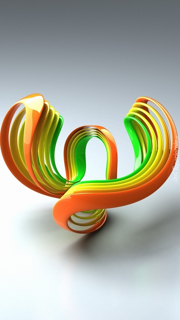 Kolorowy obiekt w grafice 3D