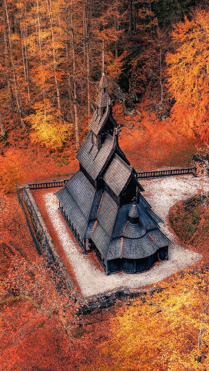 Kościół klepkowy w norweskiej miejscowości Bergen