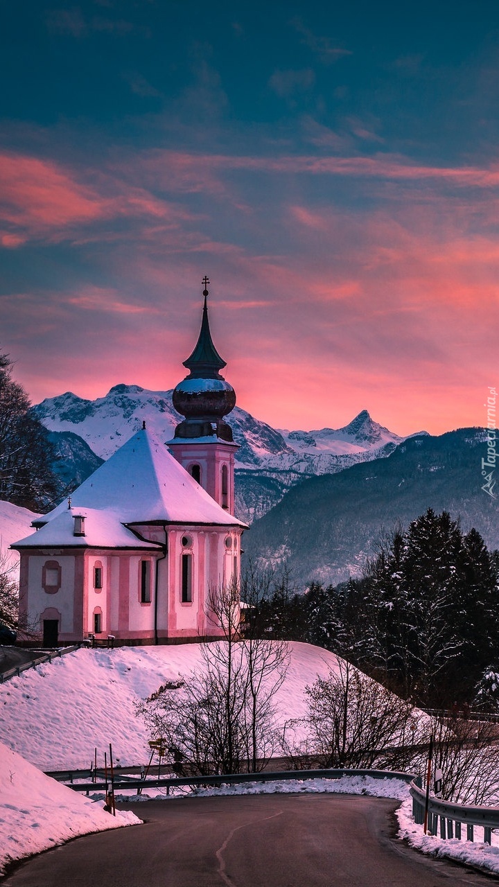 Kościół Maria Gern i Alpy Salzburskie