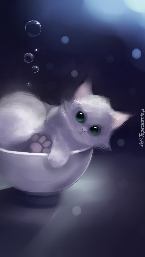 Kot w wannie