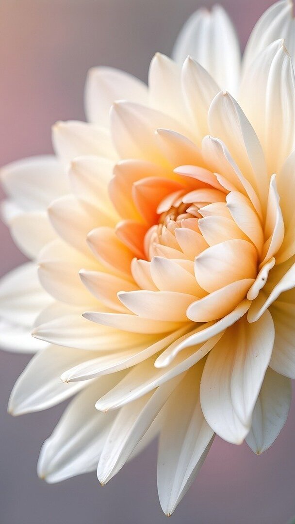 Kremowy rozkwitnięty kwiat w zbliżeniu