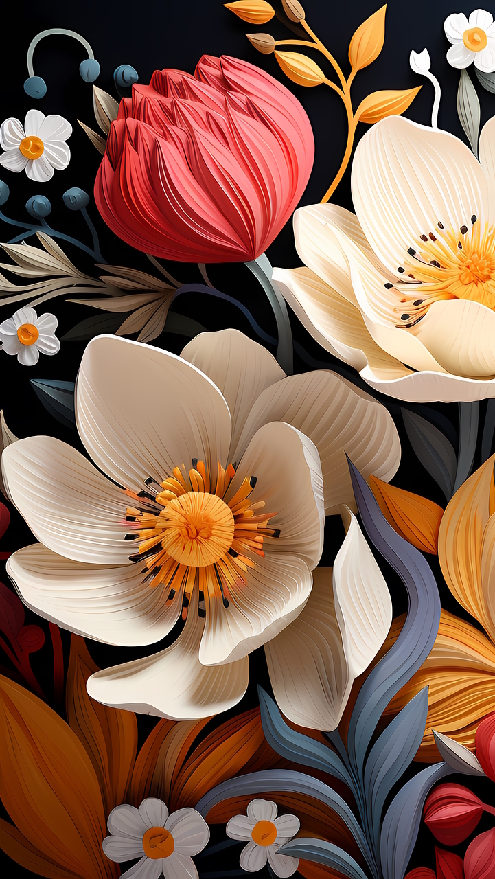 Kwiaty w grafice 2D