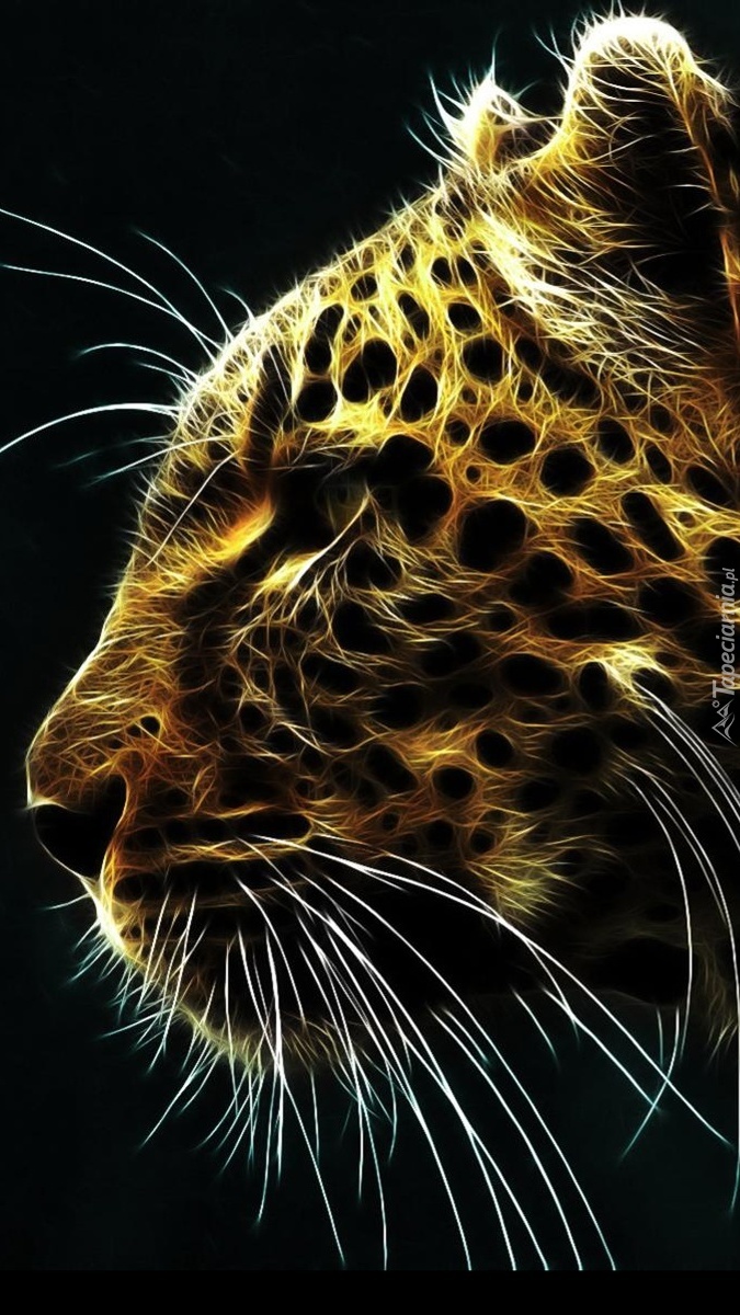 Lampart w grafice fractalius