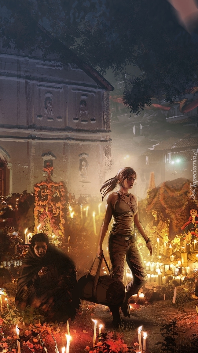 Lara Croft na cmentarzu