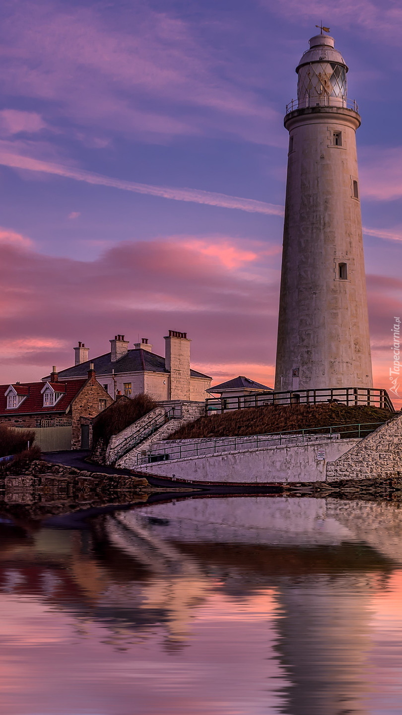 Latarnia morska St Marys Lighthouse w Anglii