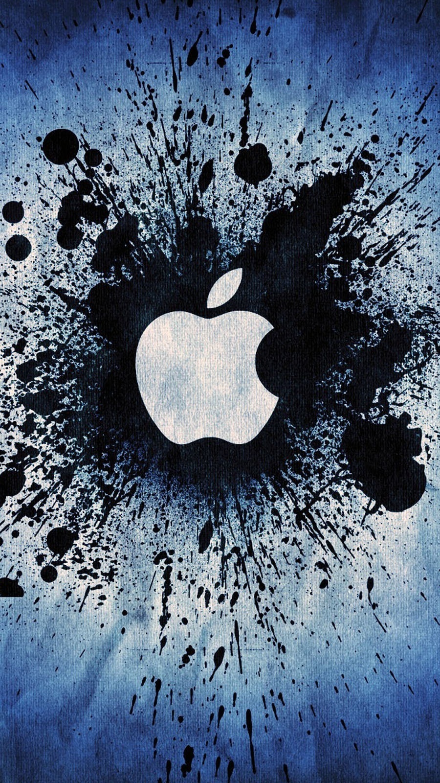 Logo Apple na atramentowej plamie
