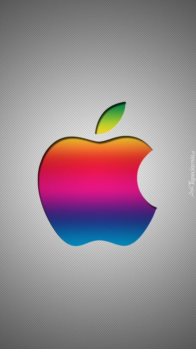 Logo Apple w kolorach tęczy