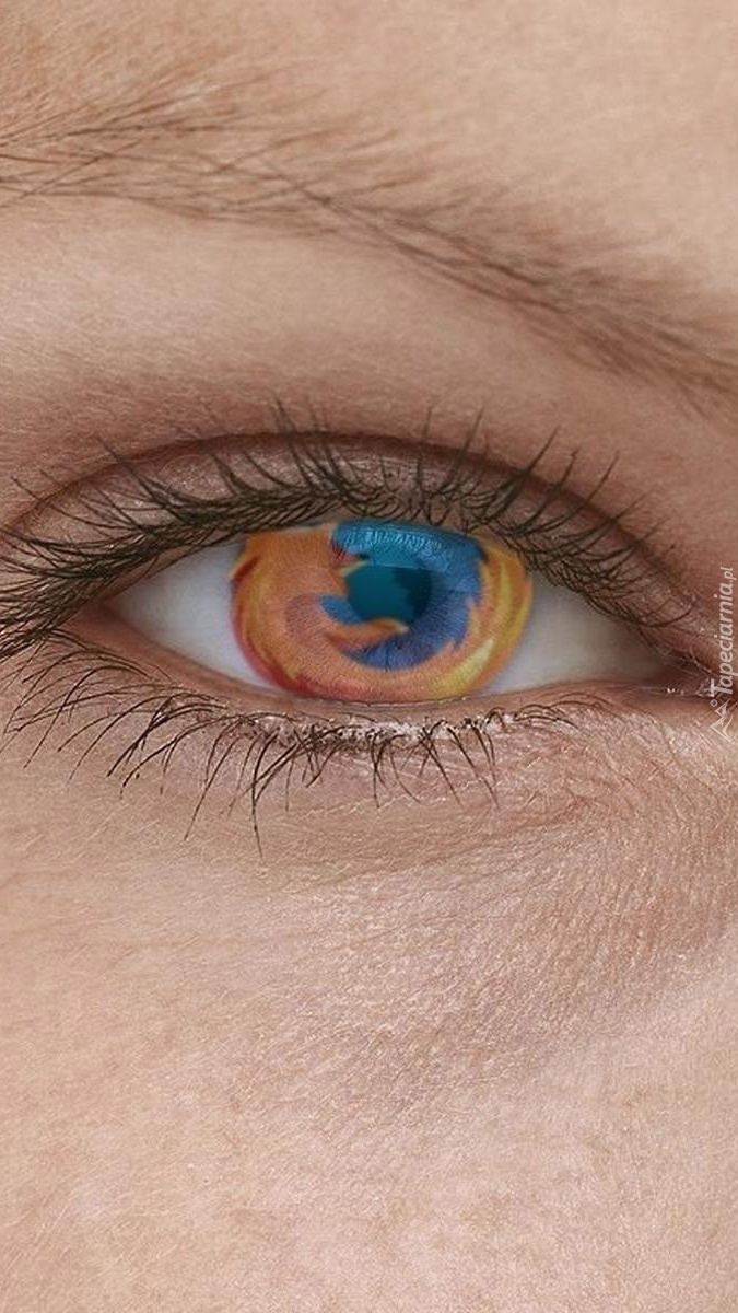 Logo Firefoxa w oku