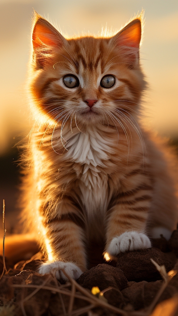 Mały rudawy kotek