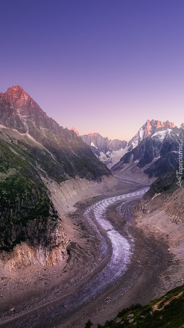 Masyw Mont Blanc i lodowiec Mer de Glace