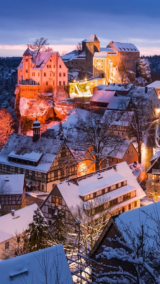 Miasteczko Hohnstein w Niemczech