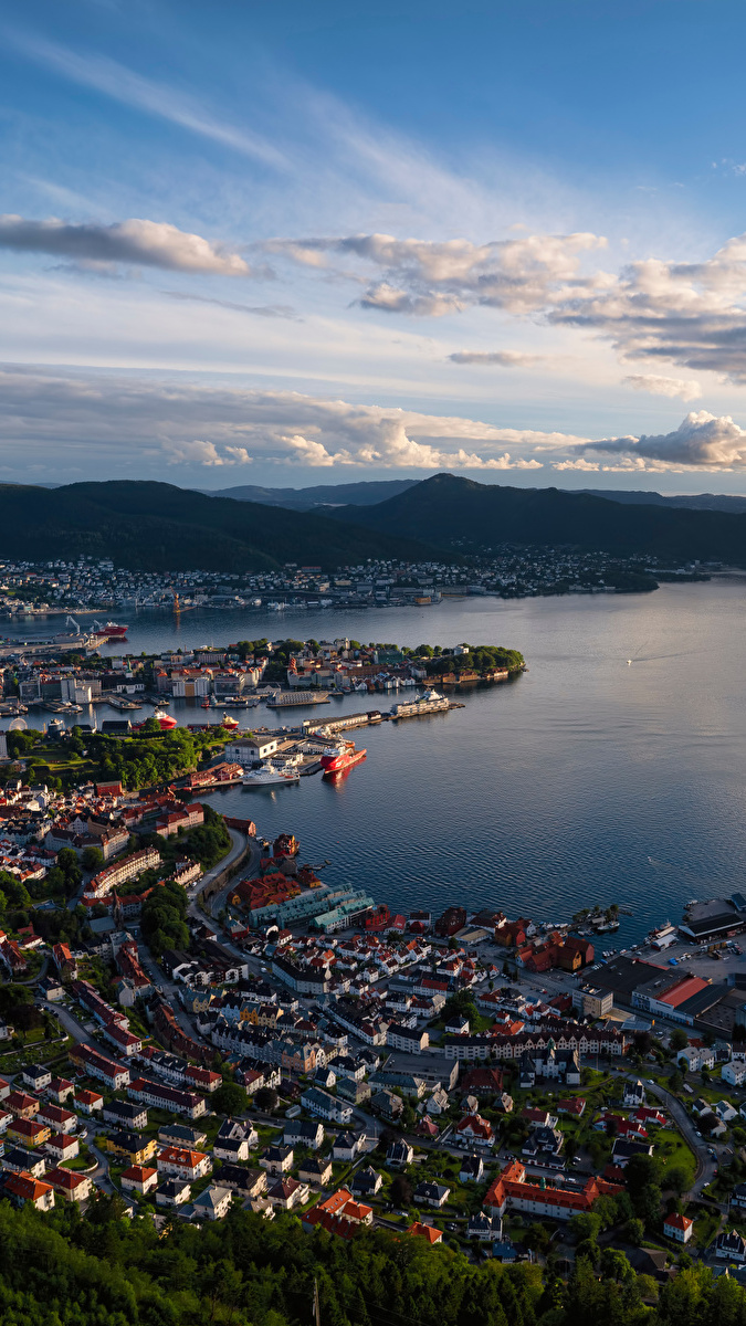 Miasto Bergen w Norwegii