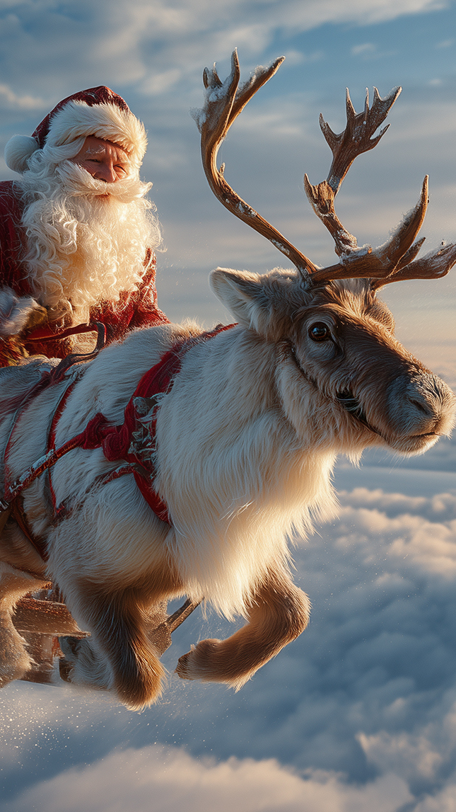 Mikołaj z reniferem