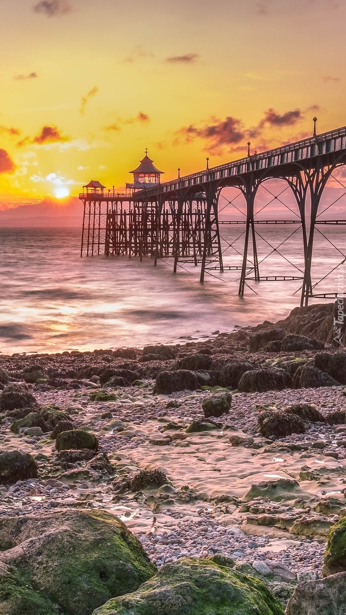 Molo Clevedon Pier nad rzeką Severn