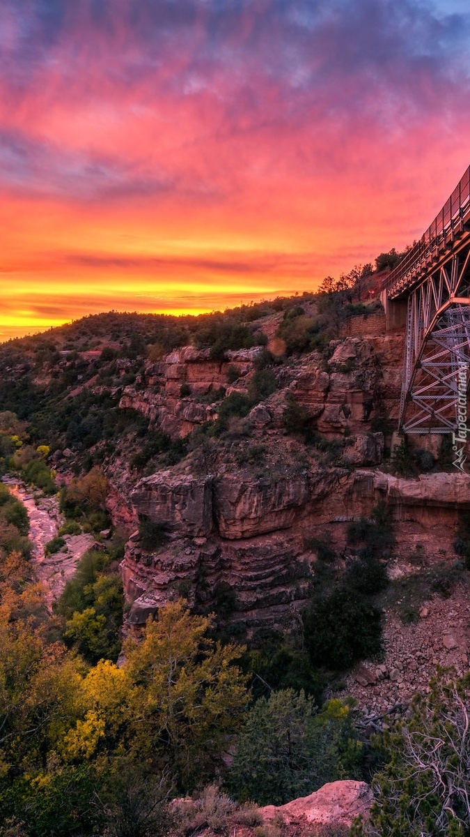 Most Midgely Bridge w kanionie Oak Creek