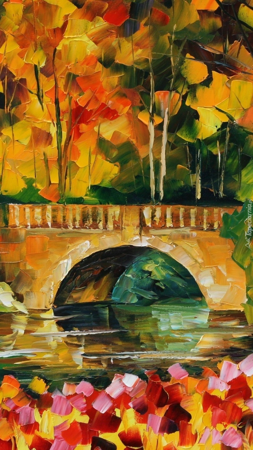 Most w aurze jesieni