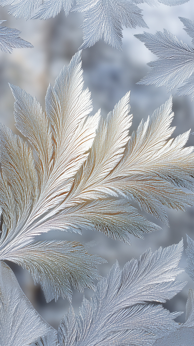 Mroźne wzory na szybie